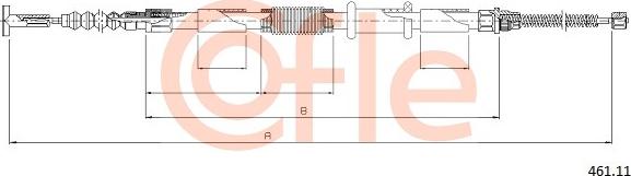 Cofle 461.11 - Тросик, cтояночный тормоз autospares.lv