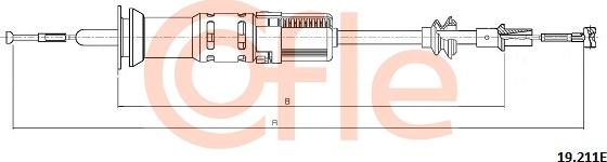 Cofle 19.211E - Трос, управление сцеплением autospares.lv