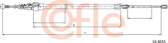 Cofle 92.10.9055 - Тросик, cтояночный тормоз autospares.lv