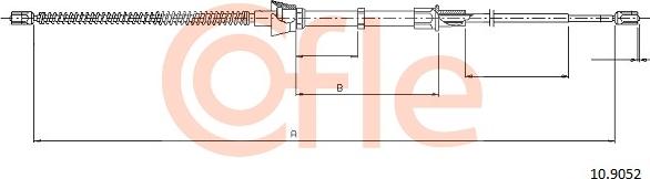 Cofle 10.9052 - Тросик, cтояночный тормоз autospares.lv