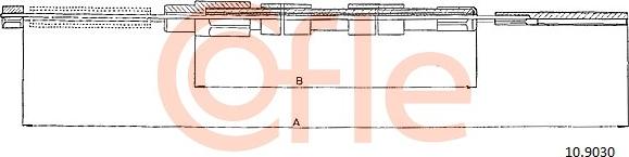 Cofle 10.9030 - Тросик, cтояночный тормоз autospares.lv