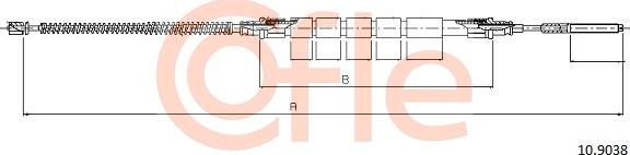 Cofle 10.9038 - Тросик, cтояночный тормоз autospares.lv