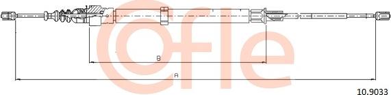 Cofle 10.9033 - Тросик, cтояночный тормоз autospares.lv