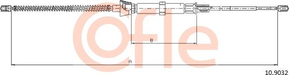 Cofle 10.9032 - Тросик, cтояночный тормоз autospares.lv