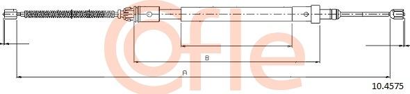 Cofle 10.4575 - Тросик, cтояночный тормоз autospares.lv