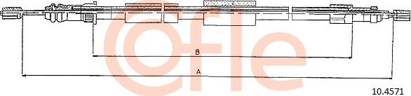 Cofle 10.4571 - Тросик, cтояночный тормоз autospares.lv