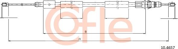 Cofle 10.4657 - Тросик, cтояночный тормоз autospares.lv