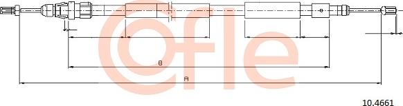 Cofle 10.4661 - Тросик, cтояночный тормоз autospares.lv