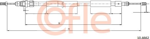 Cofle 10.4662 - Тросик, cтояночный тормоз autospares.lv