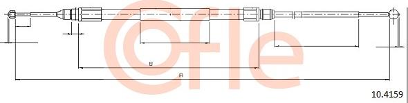 Cofle 10.4159 - Тросик, cтояночный тормоз autospares.lv