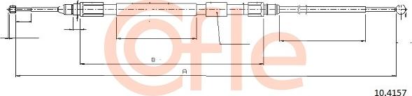 Cofle 10.4157 - Тросик, cтояночный тормоз autospares.lv