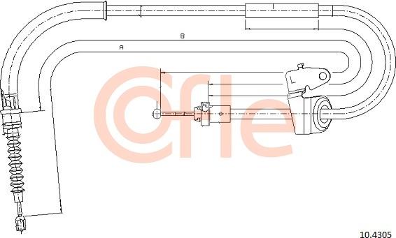 Cofle 10.4305 - Тросик, cтояночный тормоз autospares.lv