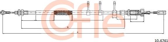 Cofle 10.4741 - Тросик, cтояночный тормоз autospares.lv