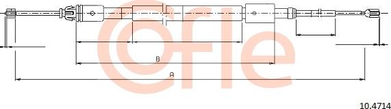 Cofle 10.4714 - Тросик, cтояночный тормоз autospares.lv