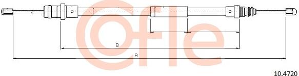 Cofle 10.4720 - Тросик, cтояночный тормоз autospares.lv