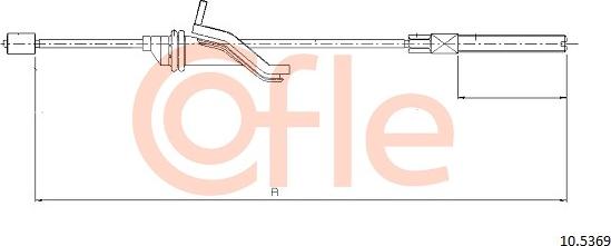 Cofle 10.5369 - Тросик, cтояночный тормоз autospares.lv