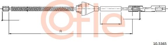 Cofle 10.5365 - Тросик, cтояночный тормоз autospares.lv