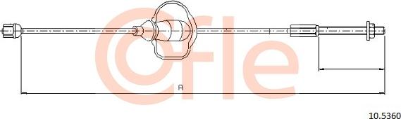 Cofle 10.5360 - Тросик, cтояночный тормоз autospares.lv