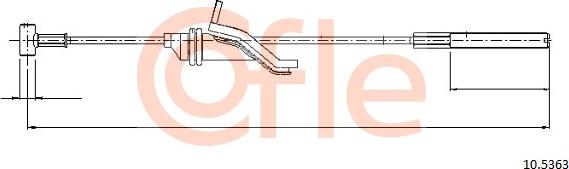 Cofle 10.5363 - Тросик, cтояночный тормоз autospares.lv