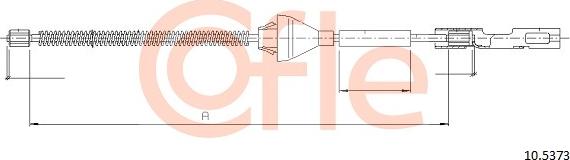 Cofle 10.5373 - Тросик, cтояночный тормоз autospares.lv