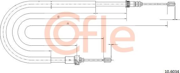 Cofle 10.6034 - Тросик, cтояночный тормоз autospares.lv