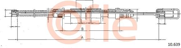 Cofle 10.639 - Тросик, cтояночный тормоз autospares.lv