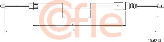 Cofle 10.6213 - Тросик, cтояночный тормоз autospares.lv