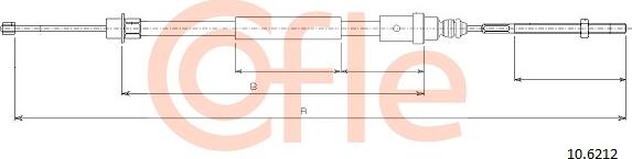 Cofle 92.10.6212 - Тросик, cтояночный тормоз autospares.lv