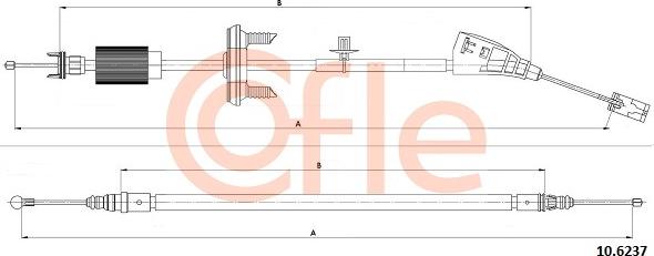 Cofle 92106237 - Тросик, cтояночный тормоз autospares.lv