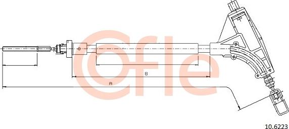 Cofle 10.6223 - Тросик, cтояночный тормоз autospares.lv