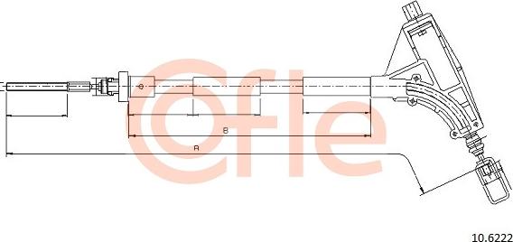 Cofle 10.6222 - Тросик, cтояночный тормоз autospares.lv