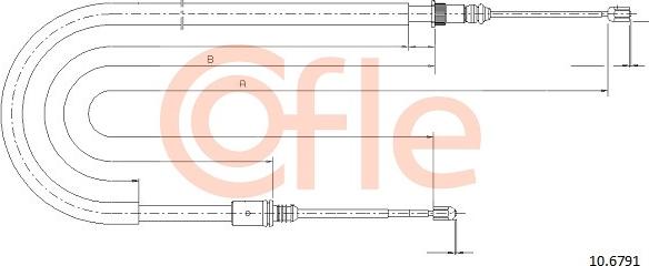 Cofle 10.6791 - Тросик, cтояночный тормоз autospares.lv