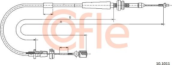 Cofle 10.1011 - Тросик газа autospares.lv