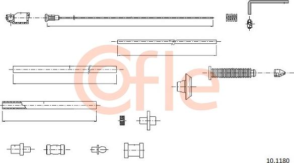 Cofle 10.1180 - Тросик газа autospares.lv