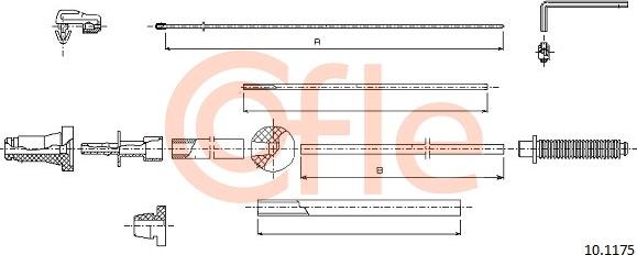 Cofle 10.1175 - Тросик газа autospares.lv