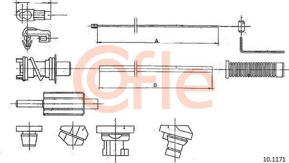 Cofle 10.1171 - Тросик газа autospares.lv