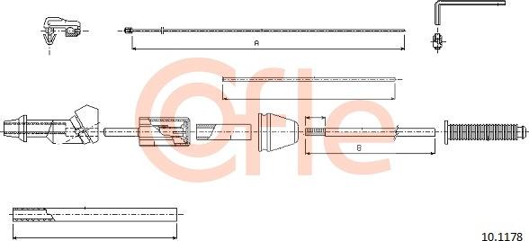 Cofle 92.10.1178 - Тросик газа autospares.lv