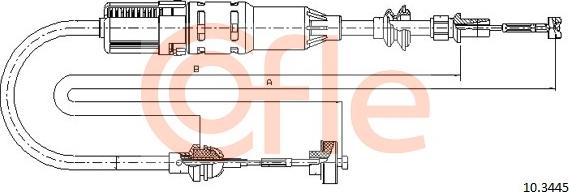 Cofle 10.3445 - Трос, управление сцеплением autospares.lv