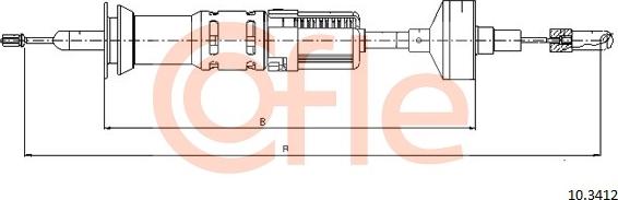 Cofle 10.3412 - Трос, управление сцеплением autospares.lv