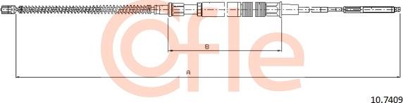 Cofle 10.7409 - Тросик, cтояночный тормоз autospares.lv