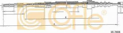 Cofle 10.7404 - Тросик, cтояночный тормоз autospares.lv