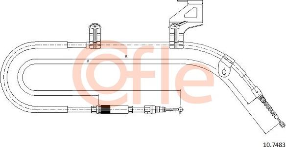 Cofle 92.10.7483 - Тросик, cтояночный тормоз autospares.lv