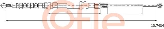 Cofle 10.7434 - Тросик, cтояночный тормоз autospares.lv