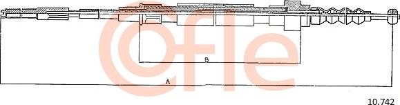 Cofle 10.742 - Тросик, cтояночный тормоз autospares.lv