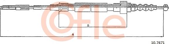 Cofle 10.7471 - Тросик, cтояночный тормоз autospares.lv