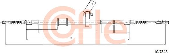 Cofle 10.7548 - Тросик, cтояночный тормоз autospares.lv