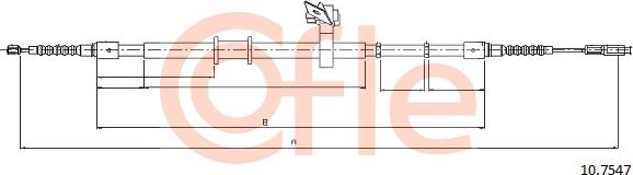 Cofle 92.10.7547 - Тросик, cтояночный тормоз autospares.lv