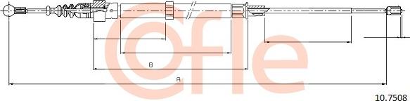 Cofle 10.7508 - Тросик, cтояночный тормоз autospares.lv