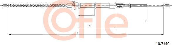 Cofle 92.10.7140 - Тросик, cтояночный тормоз autospares.lv