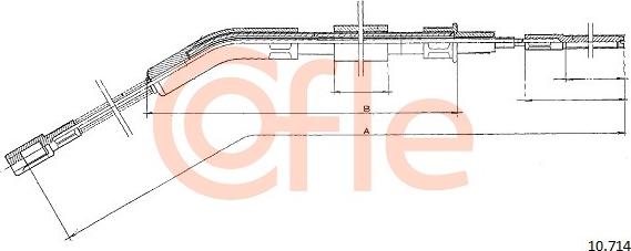 Cofle 10.714 - Тросик, cтояночный тормоз autospares.lv